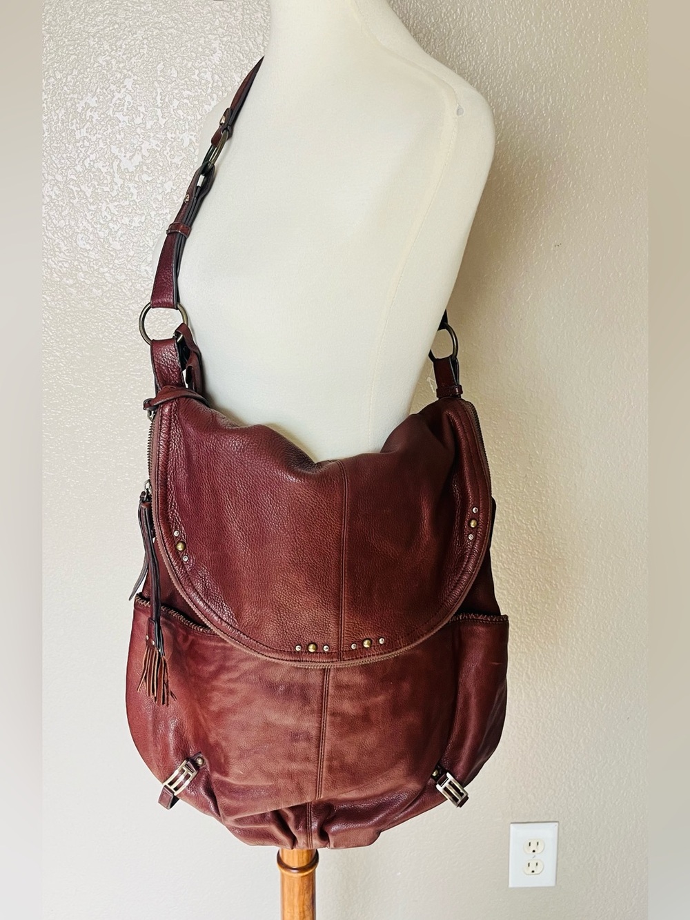 Hayden Harnett Brown leather XL handbag crossbody